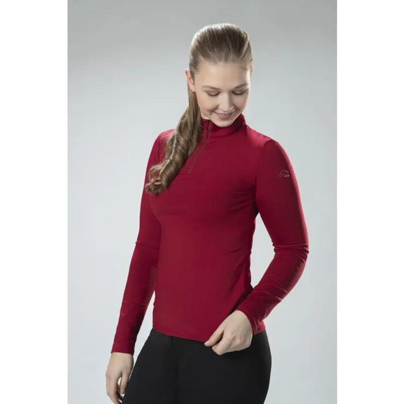 HKM Basic Functional Shirt Ladies in Wine Red-1